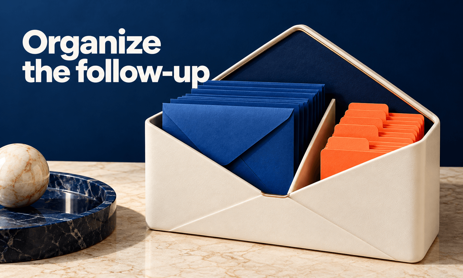 Gmail inbox action digest. Organize the follow-up. Generated promotional service illustration; not a client deliverable.