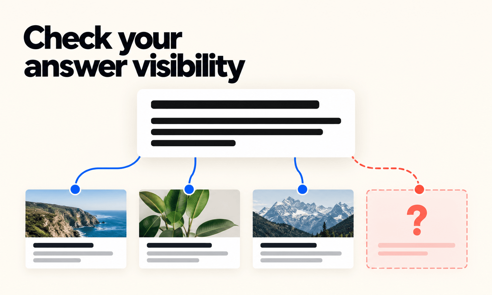 Check your answer visibility. Generated promotional service illustration; not a client deliverable.