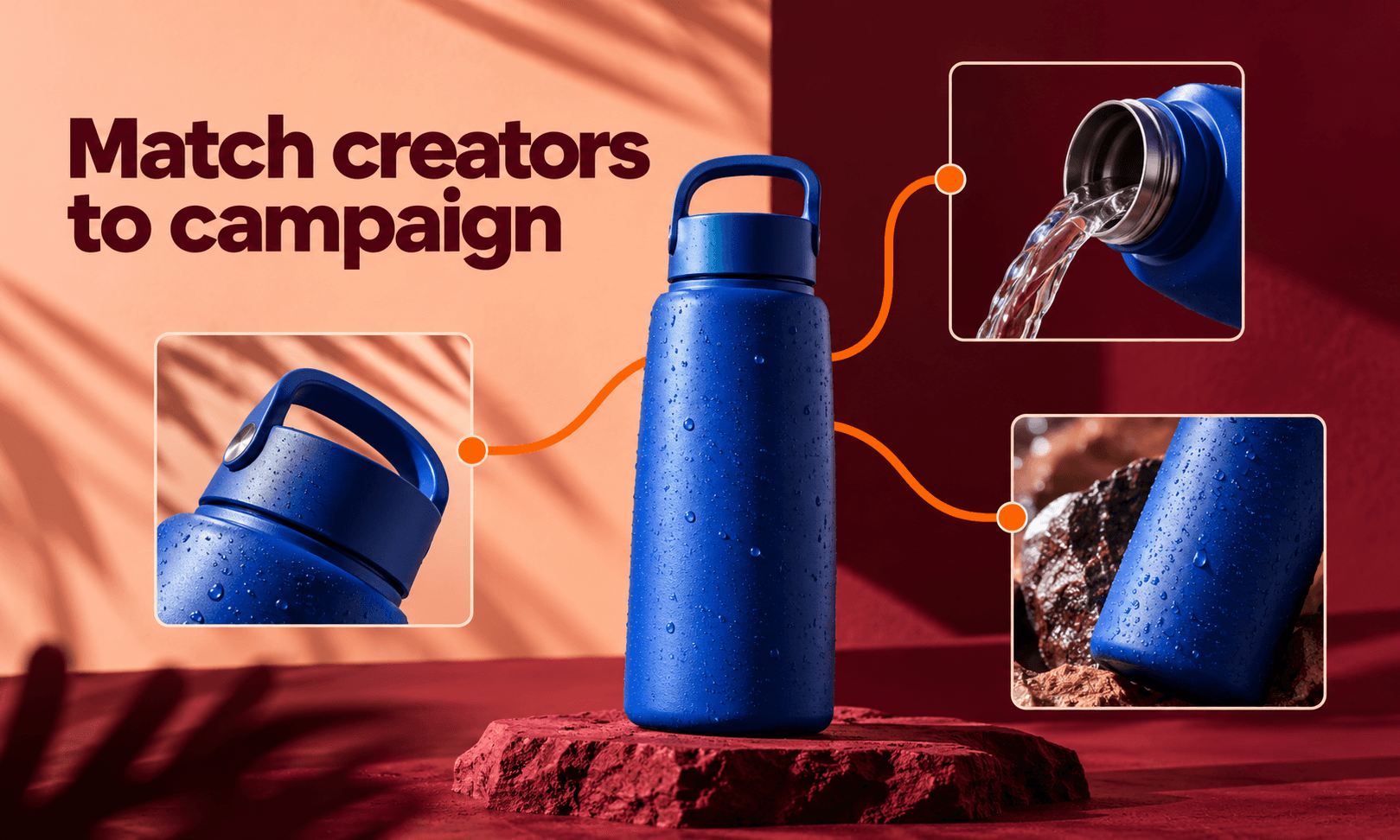 Match creators to campaign. Generated promotional service illustration; not a client deliverable.