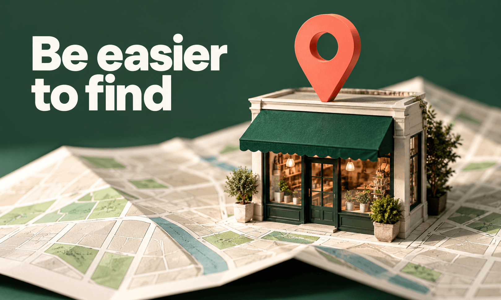 Be easier to find. Generated promotional service illustration; not a client deliverable.