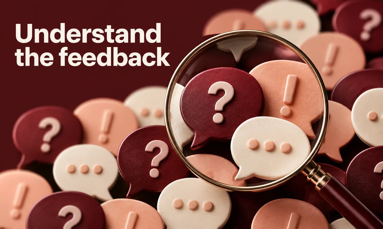 Understand the feedback. Generated promotional service illustration; not a client deliverable.