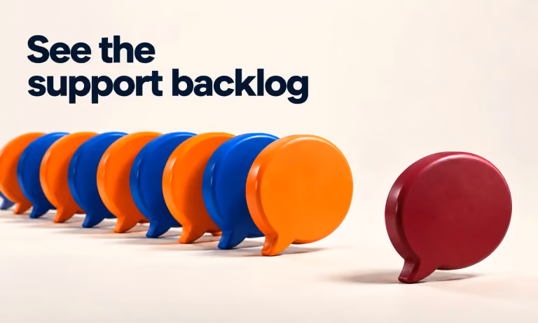 See the support backlog. Generated promotional service illustration; not a client deliverable.